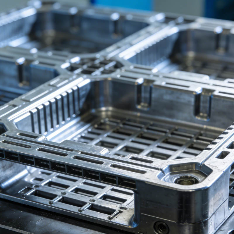 Logistics turnover boxes and pallet molds