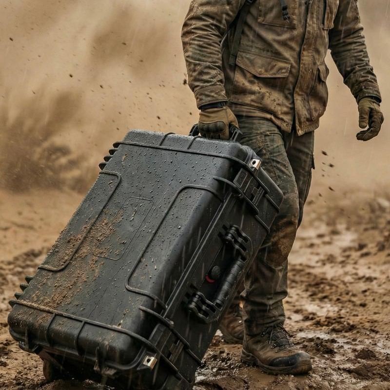 Wind resistant sand and dust outdoor hard box